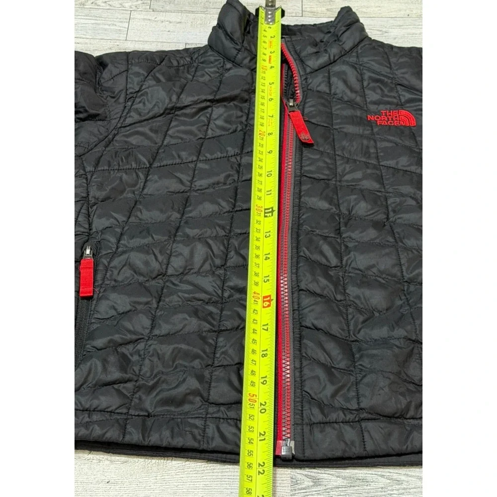 The North Face Jacket Boys Black ThermoBall Puffer Full Zip Outdoor SMALL 7/8